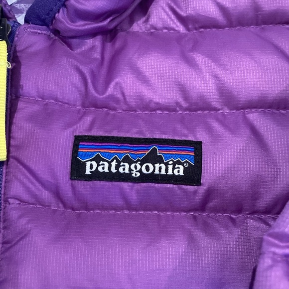 Patagonia 3-6 mos Reversible Down Hooded Jacket - Picture 2 of 9